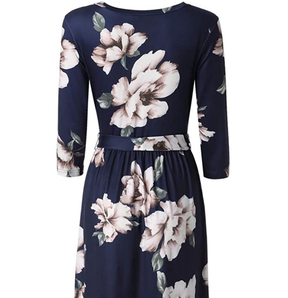 Faux wrap maxi maternity dress - Picture 2 of 8